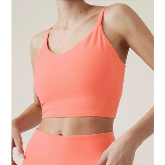 Athleta | Elation V-Neck Crop A-C | Coral |‎ NWT | SZ S - Picture 7 of 8